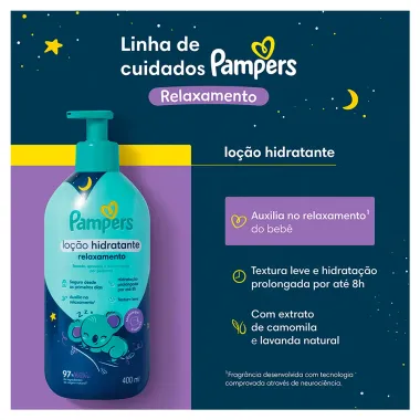 Lo&ccedil;&atilde;o Hidratante Pampers Relaxamento 400ml
