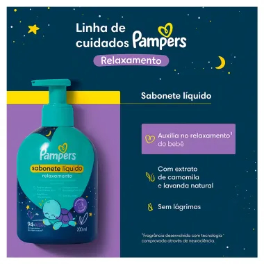 Sabonete L&iacute;quido Pampers Relaxamento da Cabe&ccedil;a aos P&eacute;s 200ml