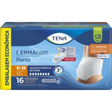 Roupa Íntima Tena Pants Ultra Dermacare P/M 16 Unidades