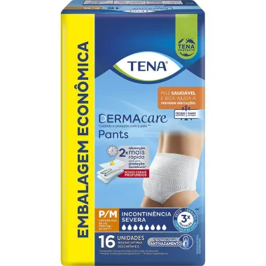 Roupa Íntima Tena Pants Ultra Dermacare P/M 16 Unidades