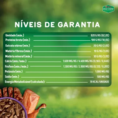 Ra&ccedil;&atilde;o &Uacute;mida para C&atilde;es Dog Chow Extra Life Adultos Sabor Carne Frango e Salm&atilde;o em Tirinhas Tripla Prote&iacute;na Sach&ecirc; 85g