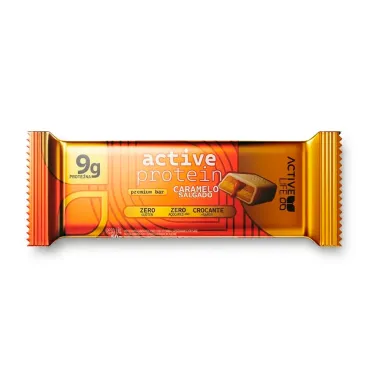 Barra de Prote&iacute;na Active Protein Premium Bar Active Life com 9g de Prote&iacute;na Caramelo Salgado 50g
