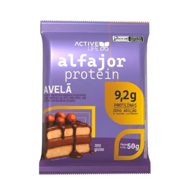 Alfajor Protein Active Life com 9,2g de Prote&iacute;na Sabor Avel&atilde; 50g