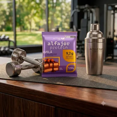 Alfajor Protein Active Life com 8g de Prote&iacute;na Sabor Avel&atilde; 50g