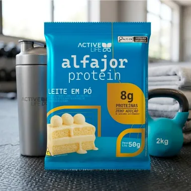 Alfajor Protein Active Life com 8g de Prote&iacute;na Sabor Leite em P&oacute; 50g