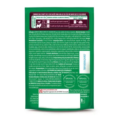 Ra&ccedil;&atilde;o &Uacute;mida para C&atilde;es Dog Chow Extra Life Adultos Sabor Carne Frango Porco Peru e Peixe com Maxi Filetes Multi Prote&iacute;na Sach&ecirc; 85g