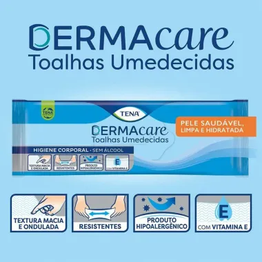 Toalhas Umedecidas Tena Slip Dermacare 40 Unidades