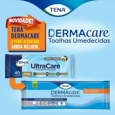 Toalhas Umedecidas Tena Slip Dermacare 40 Unidades