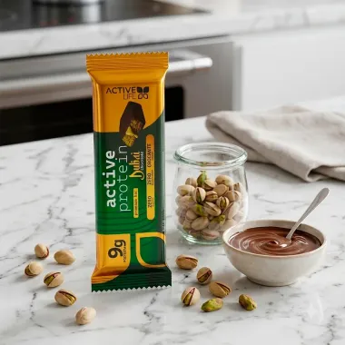 Barra de Prote&iacute;na Active Protein Premium Bar Active Life com 9g de Prote&iacute;na Dubai Chocolate 50g