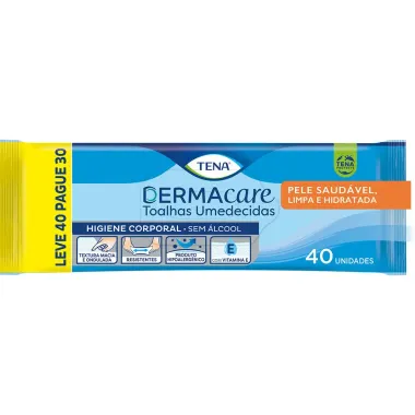 Toalhas Umedecidas Tena Slip Dermacare Leve 40 Pague 30 Unidades