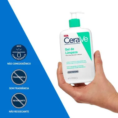 Gel de Limpeza CeraVe para Pele Normal a Oleosa Sem Perfume com 20% de Desconto 454g