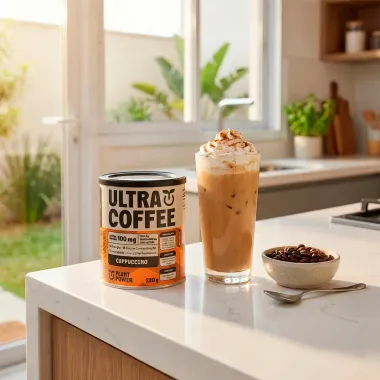 UltraCoffe Plant Power Suplemento Alimentar Sabor Cappuccino 220g