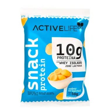 Snack Protein Active Life com 10g de Prote&iacute;na e Whey Isolado Zero Lactose Sabor Original 50g