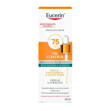 Protetor Solar Eucerin S&eacute;rum Ultraleve FPS75 Oil Control Pele Oleosa e Acneica 30ml