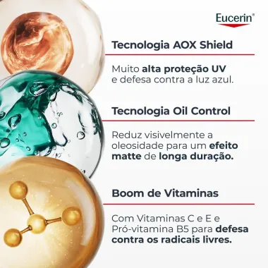 Protetor Solar Eucerin S&eacute;rum Ultraleve FPS75 Oil Control Pele Oleosa e Acneica 30ml