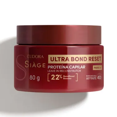 Leave-In Reconstrutor Eudora Si&agrave;ge Prote&iacute;na Capilar Ultra Bond Reset Passo 4 80g