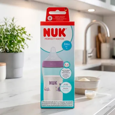 Mamadeira NUK Perfect Match Hipop&oacute;tamo 3+ Meses Bico Flex&iacute;vel Fluxo M&eacute;dio 260ml