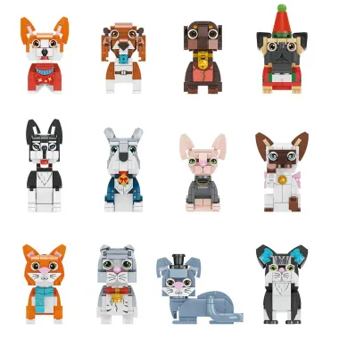 Blocos de Montar Colecion&aacute;veis Bricko PetParty Polibrinq 8+ Anos Sortidos 126 Pe&ccedil;as