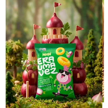 Salgadinho Papap&aacute; Era Uma Vez Sabor Assado Cebola e Salsa 40g