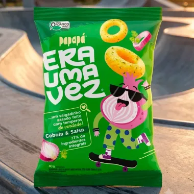 Salgadinho Papap&aacute; Era Uma Vez Sabor Assado Cebola e Salsa 40g