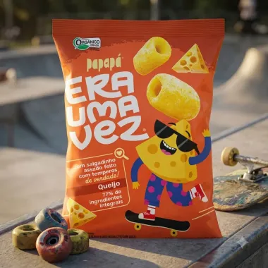 Salgadinho Papap&aacute; Era Uma Vez Assado Sabor Queijo 40g
