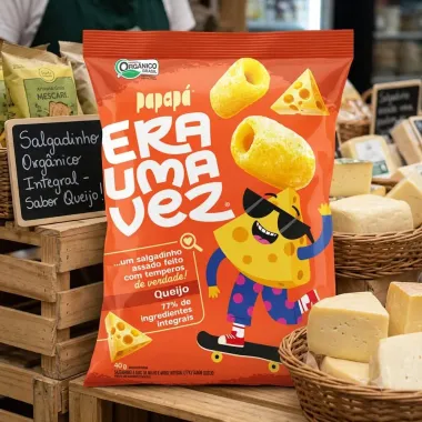 Salgadinho Papap&aacute; Era Uma Vez Assado Sabor Queijo 40g