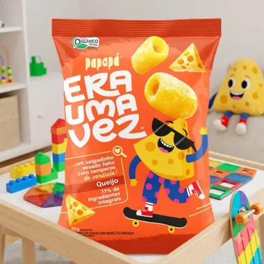 Salgadinho Papap&aacute; Era Uma Vez Assado Sabor Queijo 40g