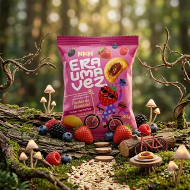 Biscoito Recheado Papap&aacute; Era Uma Vez Sabor Frutas Vermelhas 30g