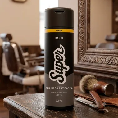 Shampoo Super Men Cimed Anticaspa Mentol Limpeza Profunda 200ml