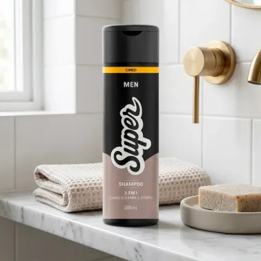Shampoo Super Men Cimed 3 em 1 Cabelo Barba e Corpo 200ml