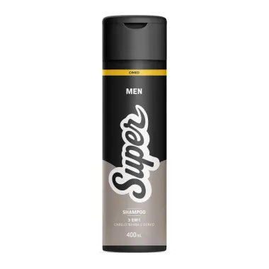 Shampoo Super Men Cimed 3 em 1 Cabelo Barba e Corpo 400ml