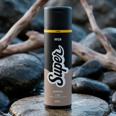 Shampoo Super Men Cimed 3 em 1 Cabelo Barba e Corpo 400ml