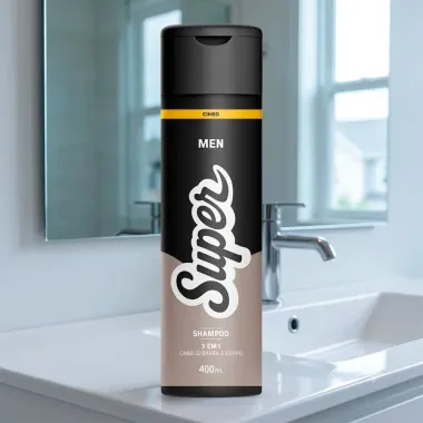 Shampoo Super Men Cimed 3 em 1 Cabelo Barba e Corpo 400ml
