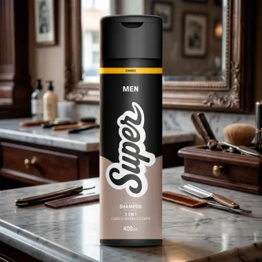 Shampoo Super Men Cimed 3 em 1 Cabelo Barba e Corpo 400ml