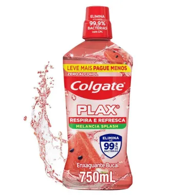 Enxaguante Bucal Colgate Plax Melancia Splash Zero &Aacute;lcool 750ml Leve Mais Pague Menos