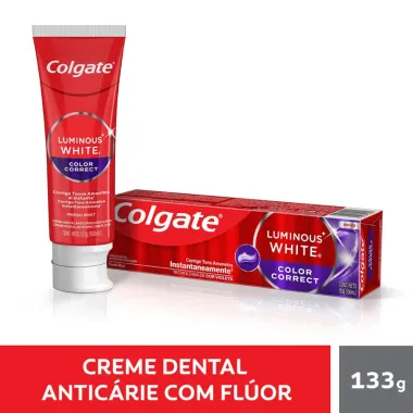 Creme Dental Colgate Luminous White Color Correct Fresh Mint 133g