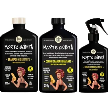 Kit Lola Opera&ccedil;&atilde;o: Cabelo Hidratado Shampoo Hidratante 250ml e Condicionador Hidratante 250g e Spray Repara&ccedil;&atilde;o Total 250ml