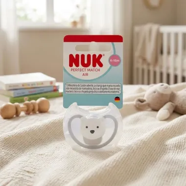 Chupeta NUK Perfect Match Air Urso de 6 a 18 Meses 1 Unidade