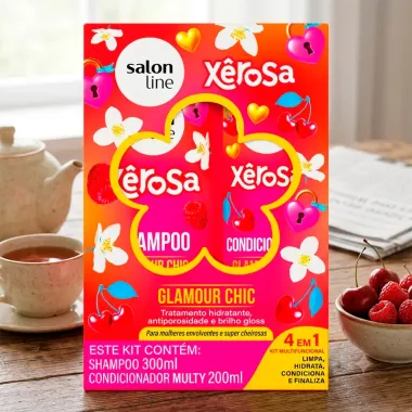 Kit Salon Line X&ecirc;rosa Glamour Chic Shampoo 300ml e Condicionador 200ml