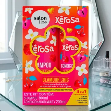 Kit Salon Line X&ecirc;rosa Glamour Chic Shampoo 300ml e Condicionador 200ml
