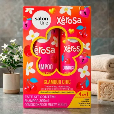 Kit Salon Line X&ecirc;rosa Glamour Chic Shampoo 300ml e Condicionador 200ml