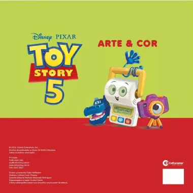 Livro Culturama Disney Arte e Cor Toy Story 5 1 Unidade
