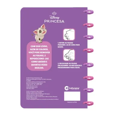 Livro Culturama Disney Princesa Ler e Colorir com Disco 1 Unidade