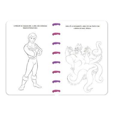 Livro Culturama Disney Princesa Ler e Colorir com Disco 1 Unidade