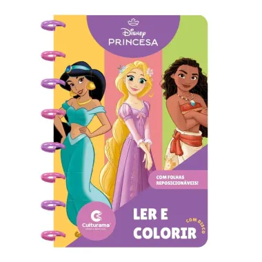 Livro Culturama Disney Princesa Ler e Colorir com Disco 1 Unidade