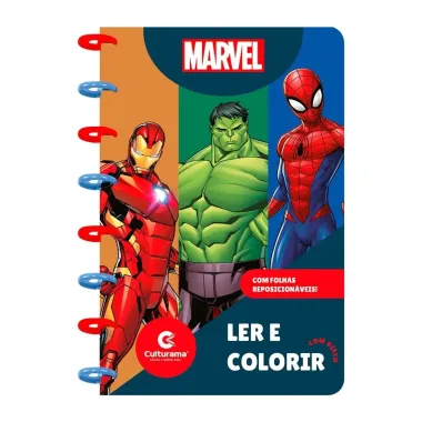 Livro Infantil Culturama Marvel Ler e Colorir com Disco 1 Unidade