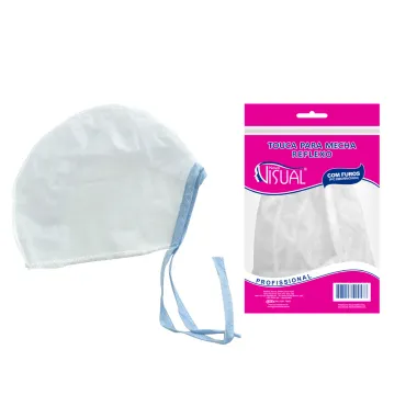 Touca para Mecha e Reflexo Novo Visual Profissional com Furos PVC Emborrachada 1 Unidade