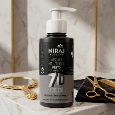 M&aacute;scara Matizadora Niraj Color 7D Perfecto Preto Diamante 150ml
