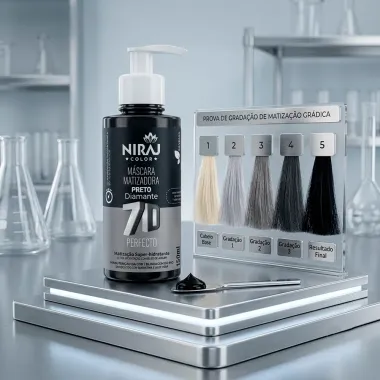 M&aacute;scara Matizadora Niraj Color 7D Perfecto Preto Diamante 150ml
