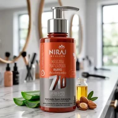 M&aacute;scara Matizadora Niraj Color 7D Perfecto Ruivo Acobreado 150ml